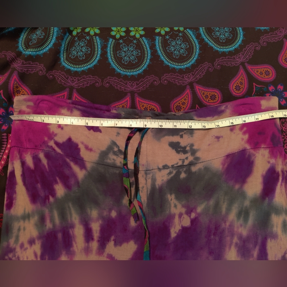 Tie-dye Patchwork Bell Bottom Flares - Picture 4 of 7